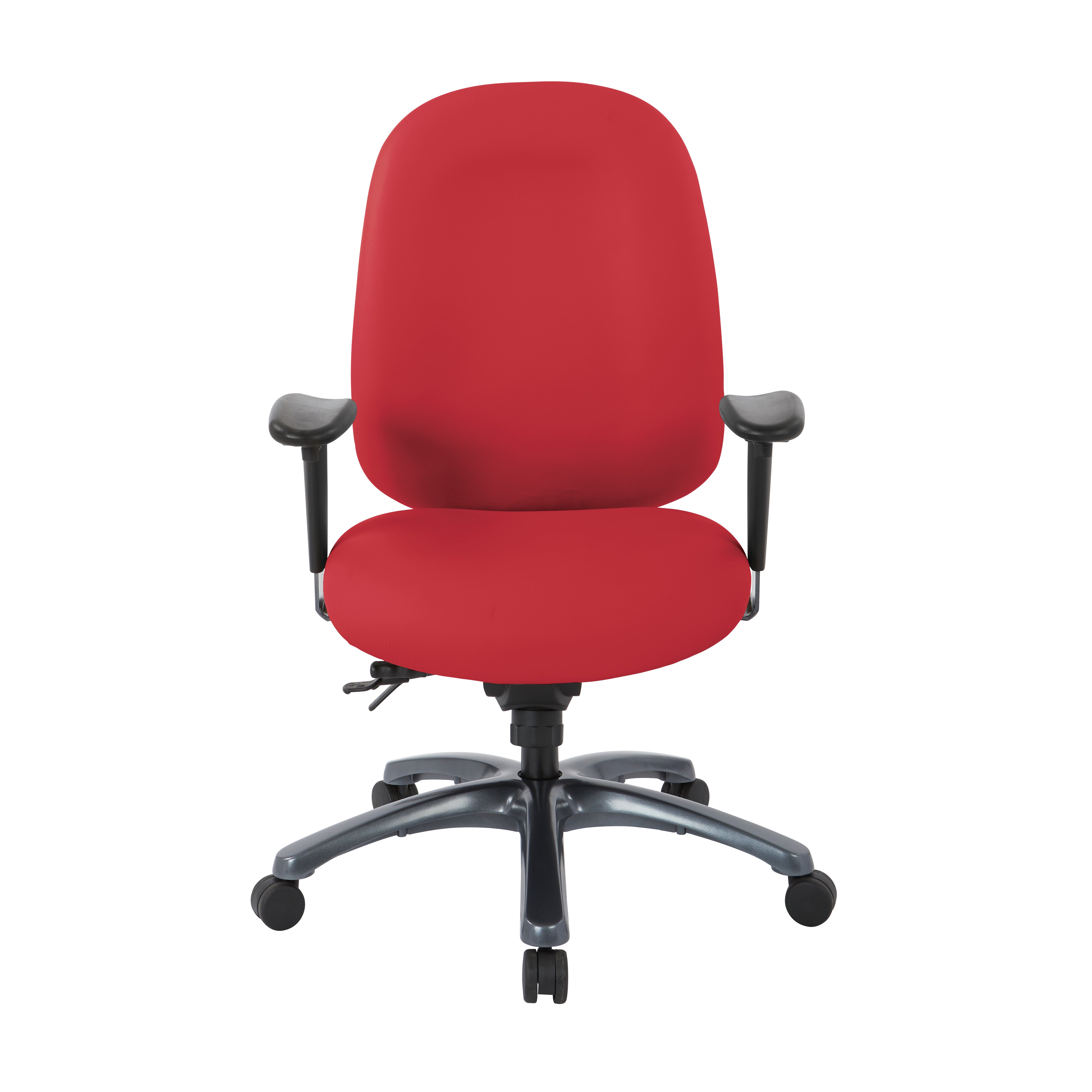 Multi-Function High Back Chair with Seat Slider and Titanium Finish Base